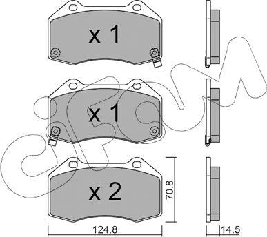 Cifam 822-651-3 - Bremžu uzliku kompl., Disku bremzes www.autospares.lv