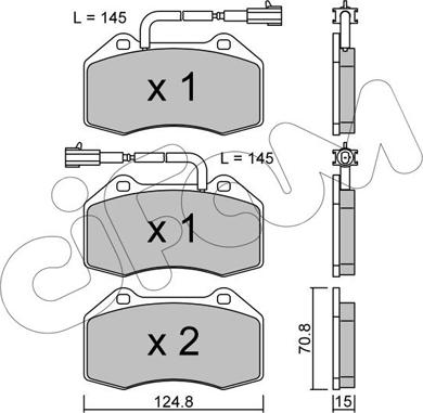 Cifam 822-651-2 - Bremžu uzliku kompl., Disku bremzes www.autospares.lv