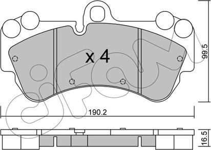 Cifam 822-653-0 - Bremžu uzliku kompl., Disku bremzes www.autospares.lv