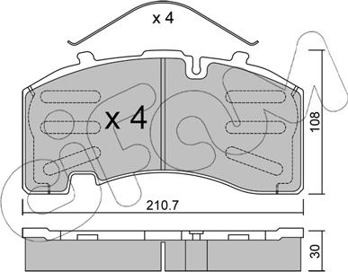 Cifam 822-652-0 - Bremžu uzliku kompl., Disku bremzes www.autospares.lv