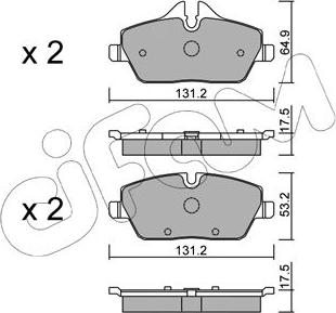 Cifam 822-664-0 - Bremžu uzliku kompl., Disku bremzes www.autospares.lv