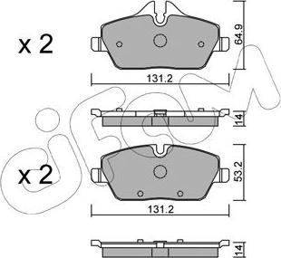 Cifam 822-664-2 - Bremžu uzliku kompl., Disku bremzes autospares.lv