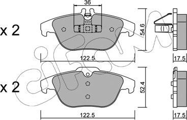 Cifam 822-666-0 - Bremžu uzliku kompl., Disku bremzes www.autospares.lv