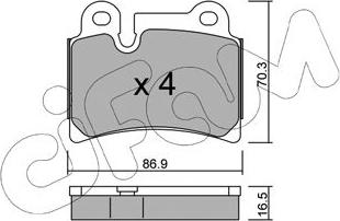 Cifam 822-660-0 - Bremžu uzliku kompl., Disku bremzes autospares.lv