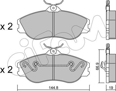 Cifam 822-663-0 - Bremžu uzliku kompl., Disku bremzes www.autospares.lv