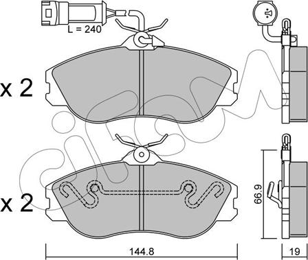 Cifam 822-663-1 - Bremžu uzliku kompl., Disku bremzes www.autospares.lv