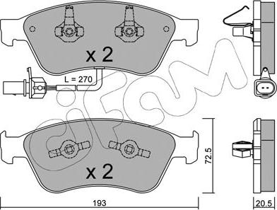 Cifam 822-662-0 - Bremžu uzliku kompl., Disku bremzes autospares.lv