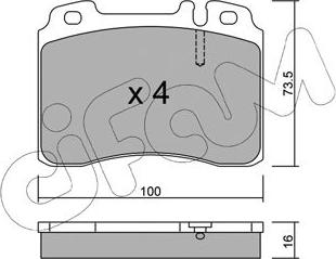 Cifam 822-667-1 - Bremžu uzliku kompl., Disku bremzes www.autospares.lv