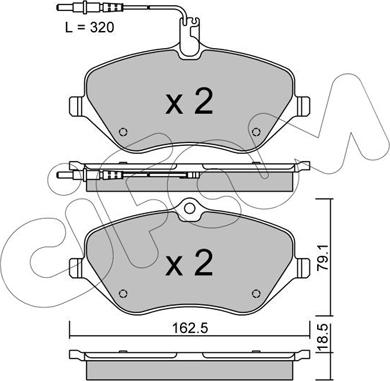 Cifam 822-601-1 - Bremžu uzliku kompl., Disku bremzes www.autospares.lv