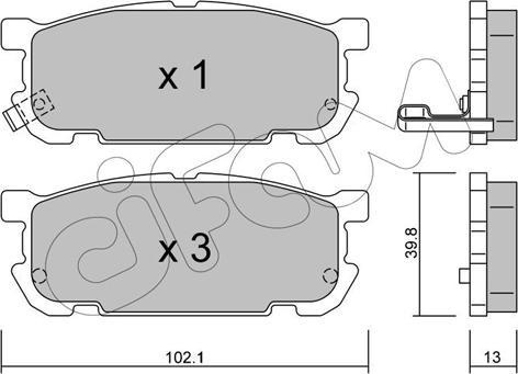 Cifam 822-608-0 - Bremžu uzliku kompl., Disku bremzes www.autospares.lv