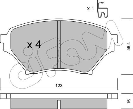 Cifam 822-607-0 - Bremžu uzliku kompl., Disku bremzes www.autospares.lv