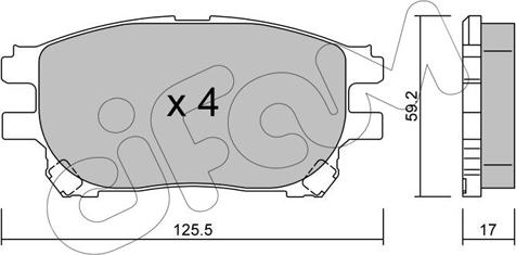 Cifam 822-615-0 - Brake Pad Set, disc brake www.autospares.lv