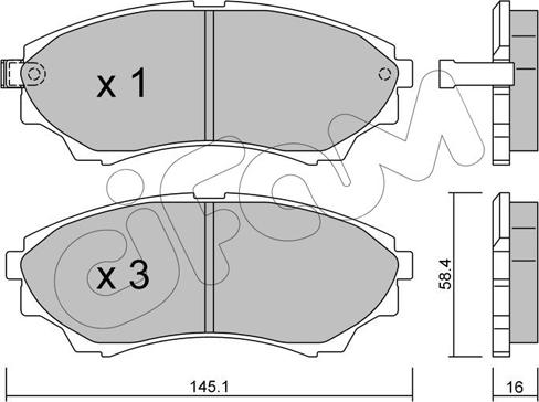 Cifam 822-610-0 - Brake Pad Set, disc brake www.autospares.lv