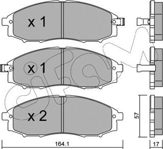 Cifam 822-611-0 - Bremžu uzliku kompl., Disku bremzes www.autospares.lv