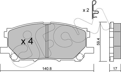 Cifam 822-618-0 - Bremžu uzliku kompl., Disku bremzes www.autospares.lv