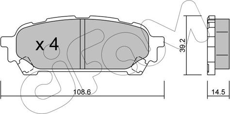 Cifam 822-613-0 - Тормозные колодки, дисковые, комплект www.autospares.lv