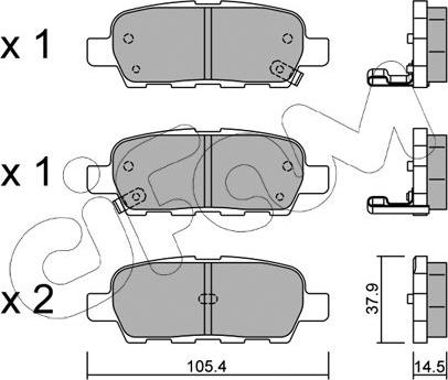 Cifam 822-612-0 - Bremžu uzliku kompl., Disku bremzes www.autospares.lv