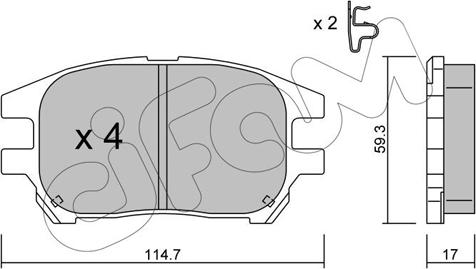 Cifam 822-617-0 - Bremžu uzliku kompl., Disku bremzes www.autospares.lv