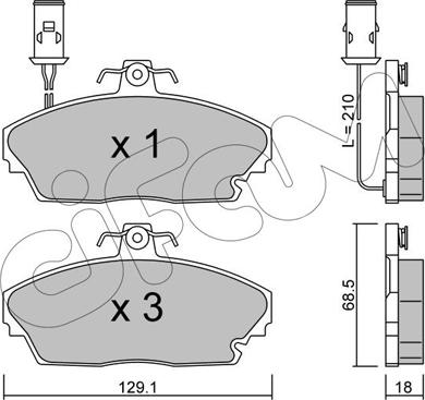 Cifam 822-689-0 - Тормозные колодки, дисковые, комплект www.autospares.lv