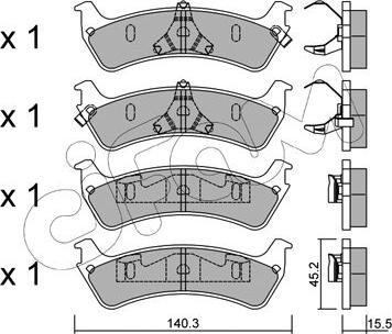 Cifam 822-684-0 - Bremžu uzliku kompl., Disku bremzes www.autospares.lv