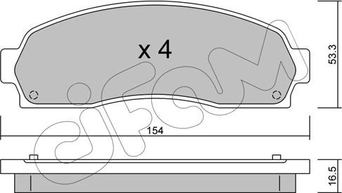 Cifam 822-685-0 - Тормозные колодки, дисковые, комплект www.autospares.lv