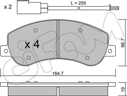 Cifam 822-680-0 - Bremžu uzliku kompl., Disku bremzes www.autospares.lv