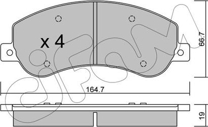 Cifam 822-680-1 - Bremžu uzliku kompl., Disku bremzes www.autospares.lv