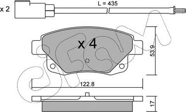 Cifam 822-681-0 - Bremžu uzliku kompl., Disku bremzes www.autospares.lv