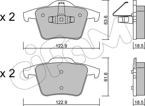 Cifam 822-688-0 - Bremžu uzliku kompl., Disku bremzes www.autospares.lv