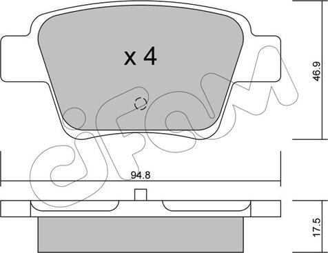 Cifam 822-639-0 - Bremžu uzliku kompl., Disku bremzes www.autospares.lv