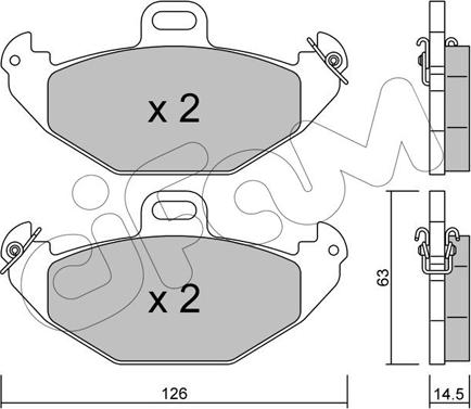 Cifam 822-634-0 - Bremžu uzliku kompl., Disku bremzes autospares.lv