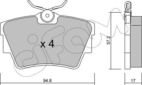 Cifam 822-635-0 - Bremžu uzliku kompl., Disku bremzes www.autospares.lv