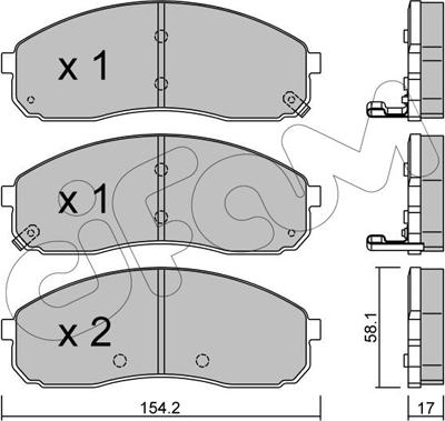 Cifam 822-631-0 - Bremžu uzliku kompl., Disku bremzes www.autospares.lv