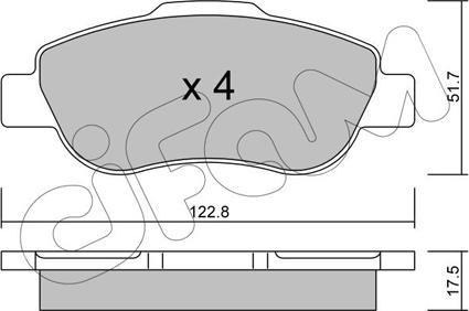 Cifam 822-638-0 - Тормозные колодки, дисковые, комплект www.autospares.lv