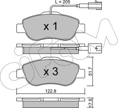 Cifam 822-638-1 - Brake Pad Set, disc brake www.autospares.lv