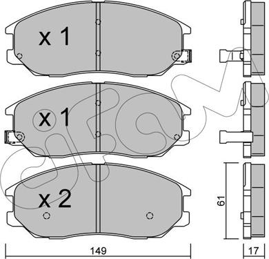 Cifam 822-633-0 - Bremžu uzliku kompl., Disku bremzes www.autospares.lv