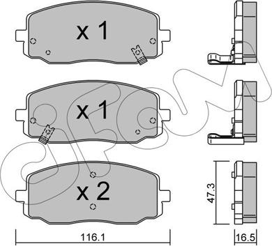 Cifam 822-629-0 - Bremžu uzliku kompl., Disku bremzes www.autospares.lv