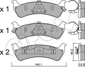 Cifam 822-628-0 - Bremžu uzliku kompl., Disku bremzes www.autospares.lv