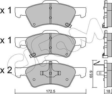 Cifam 822-623-0 - Bremžu uzliku kompl., Disku bremzes autospares.lv