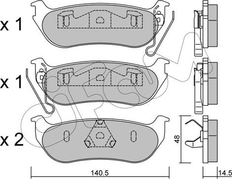 Cifam 822-627-0 - Тормозные колодки, дисковые, комплект www.autospares.lv