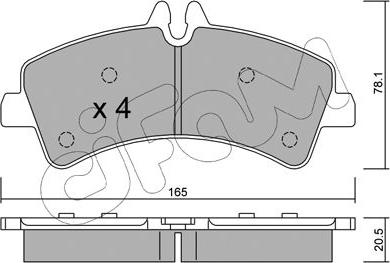 Cifam 822-674-0 - Bremžu uzliku kompl., Disku bremzes www.autospares.lv