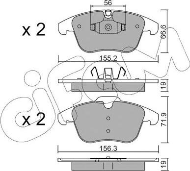 Cifam 822-675-4 - Bremžu uzliku kompl., Disku bremzes www.autospares.lv