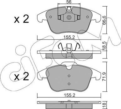 Cifam 822-675-5 - Bremžu uzliku kompl., Disku bremzes www.autospares.lv