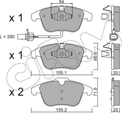 Cifam 822-675-2 - Bremžu uzliku kompl., Disku bremzes autospares.lv