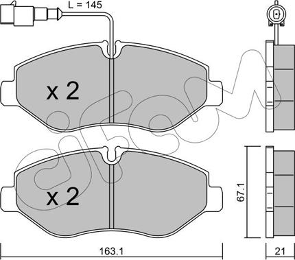 Cifam 822-671-4 - Bremžu uzliku kompl., Disku bremzes www.autospares.lv