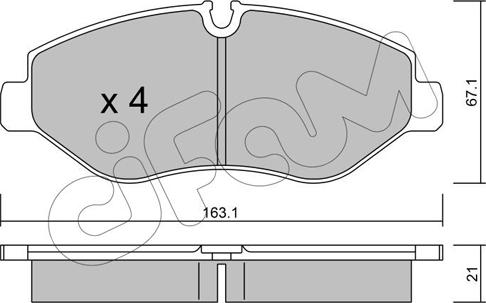 Cifam 822-671-0 - Bremžu uzliku kompl., Disku bremzes autospares.lv