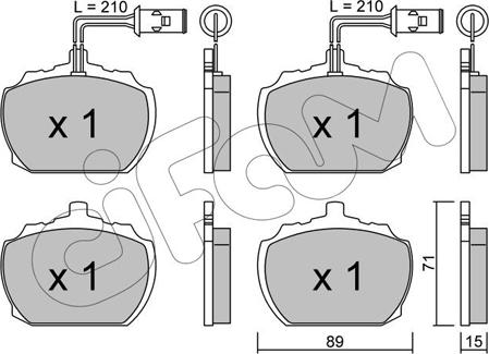 Cifam 822-678-1 - Bremžu uzliku kompl., Disku bremzes www.autospares.lv