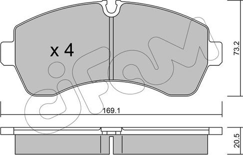 Cifam 822-673-0 - Bremžu uzliku kompl., Disku bremzes www.autospares.lv