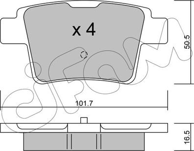 Cifam 822-677-0 - Тормозные колодки, дисковые, комплект www.autospares.lv