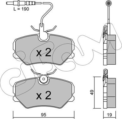 Cifam 822-099-0 - Bremžu uzliku kompl., Disku bremzes autospares.lv